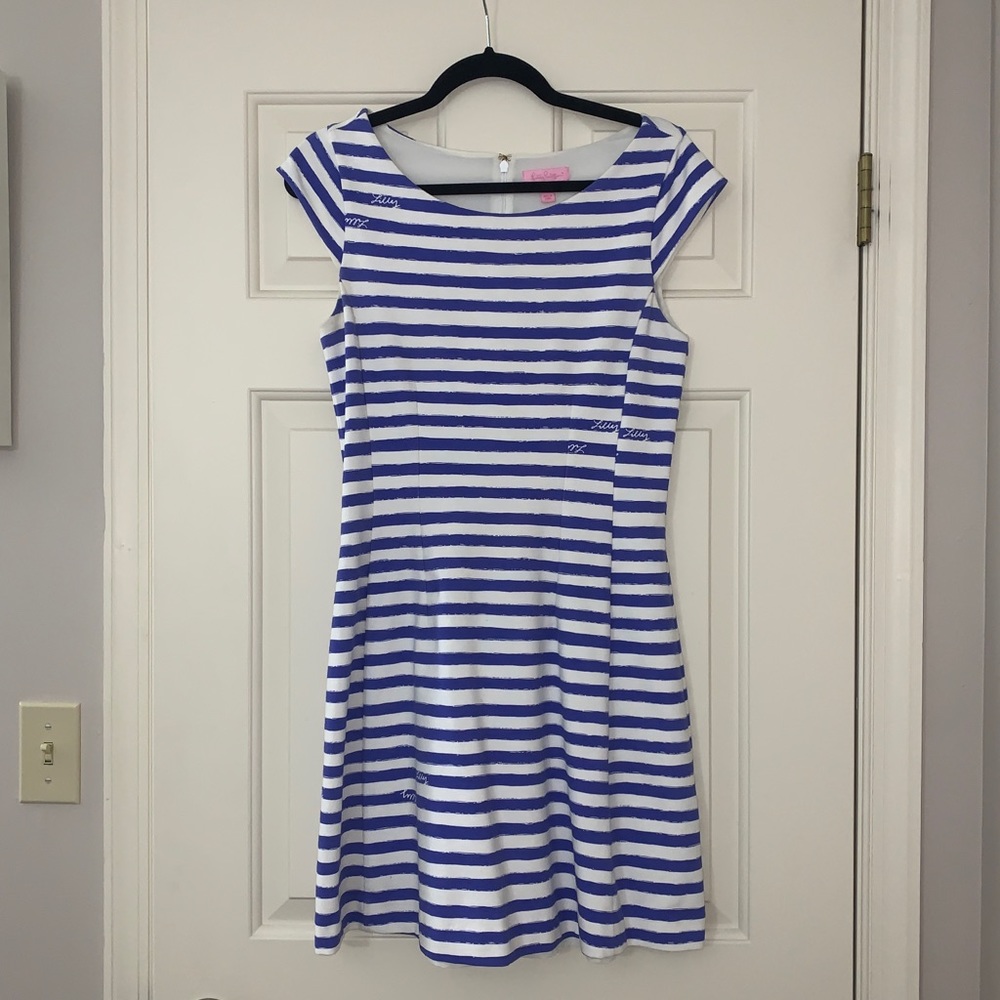 LILLY PULITZER Briella Fit & Flare Iris Blue Dress